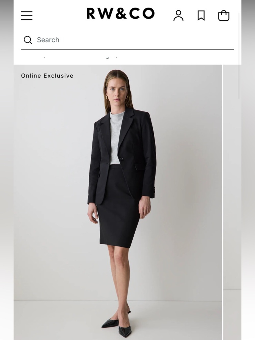 RW&CO. Black Pencil Skirt